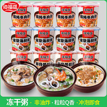 Haifusheng pork ribs beef seafood porridge 12 cups Nutritional brewing instant convenient meal replacement Supper breakfast instant porridge