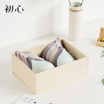 First heart camphor wood underwear storage box drawer type three-piece set covered socks storage compartment combination