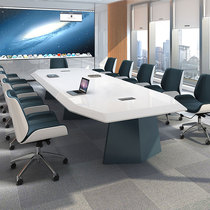 Brief Modern Conference Desk Office Furniture Negotiation Table And Chairs Combined Atmospheric Rectangle Training Desk Reception Desk