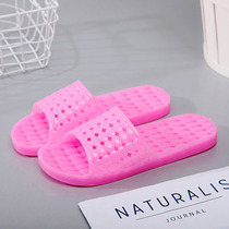 Jelly plastic flat bottom soft thick bottom deodorant crystal word sandals and slippers womens home bathroom non-slip bath summer