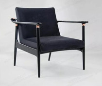 Light luxury designer negotiation chair Nordic modern solid wood single sofa chair hotel living room reception chair
