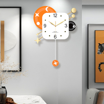 Watch - living room marble high - end household 2022 new silent minimalist art modern decoration wall mounted clock