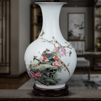 Jingdezhen Ceramic Vase ornaments living room flower arrangement pastel ornaments Chinese home TV cabinet decoration crafts