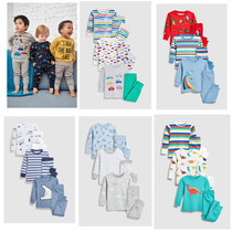 Part spot UK NEXT Boy pure cotton long short sleeve long pants home Dinosaur Pattern Pyjamas