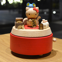 Taiwan jeancard music box Eight soundboxes for children to open a gift kitty Fortune Cat Birthday Girl