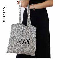 hay summer light and sweat-absorbing breathable student literature and art shoulder Messenger backpack bag shopping environmental protection canvas bag