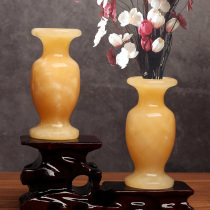 Topaz vase Exquisite jade vase ornaments Entrance office dried flowers plant flower arrangement utensils modern and simple