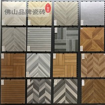 Wood grain brick Floor tiles 600x600 imitation solid wood grain all-ceramic floor tiles American balcony non-slip bedroom living room tiles