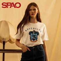 SPAO Harry Potter co-name couple badge big print short sleeve T-shirt 2019 autumn winter New SPRP949D01