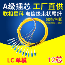 Lianz Star Colo LC 12 Core Beam-Shaped Tail Fiber Single Mode Fiber Jumper ODF Fusion Fiber disc Sub-fiber Box Use Telecommunications Level