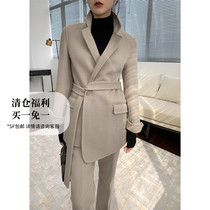 SOULKISS Popular King Fried Australian DIN Grade Wool Asymmetrical Design Double-sided Wool Suit