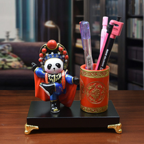 Peking Opera Facebook Pen Pen Holder Sichuan Opera Characters Panda Chinese Gifts Office Foreign Gifts
