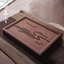 Bamboo tea tray water storage type drainage rectangular tray round large tea table Japanese dry bubble tray Mini small tea Sea