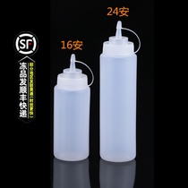 Salad Sauce Squeeze Bottle White Plastic PE Bottle Ketchup Jam Squeeze Bottle Hand Squeeze Sauce Bottle 16 An-24 An