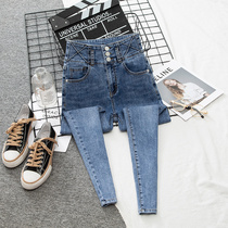 Ultra-high-waist jeans Women 2022 Spring and autumn 100 hitch a new tight close-up with slim fit and slim fit slim fit