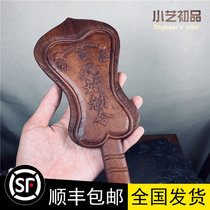 Natural Lightning Strike Date Wood Large Number Five Min Down Magic Fan SaxianongTaoist Taoist Supplies Big Fan Small Art Initial Products