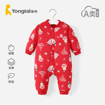 Child Tai Baby clothes Winter style New Chinese New Years clothing One-piece Suit Suit Cotton Clothing Baby Cotton Clothes Winter Warm Winter Clothing