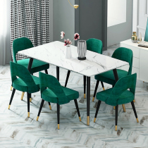 Minima Nordic marble table top table rectangular home One table 6 chairs combined Western dining Modern commercial restaurant