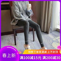 Japanese Pure Cotton Beating Underpants Woman Autumn Winter High Waist Elastic Tight Body 90% Plus Suede Thickened Outside Wearing Slim Fit Pants