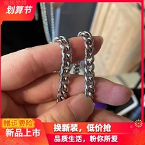 Qingranji fashion trend mens necklace Clavicle chain mens titanium steel necklace trend