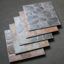 Outdoor patio non-slip floor tiles 400 * 400 imitation cobblestone tile garden roof rugged face stone imitated ancient brick