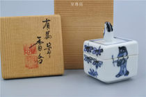 (Supreme Room) (Japan Return) Ping An Zhao Ami made a blue and white tree picture of the fragrant hand box