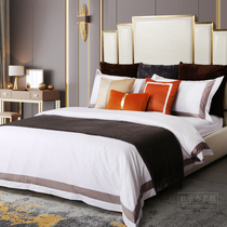 American light and luxurious Inter-Bed  Rear Modern Light Lavish Villa Soft-mounted Display Bed Accessories