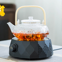 Electric pottery stove set tea maker tea set teapot home boiling tea stove kung fu flower teapot glass tea maker