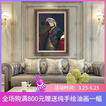  French home Classical European simulation oil painting Foreign famous paintings Handmade oil painting Study office hanging painting General Ying