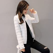 Cotton clothes womens short 2021 new Korean version of the wild light slim down cotton coat jacket students spring and autumn small quilted jacket