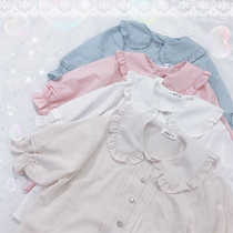 Shirt Japanese lolita lining cute doll collar lolita inside with short sleeve bubble sleeve shirt womens summer