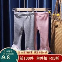 Girls leggings spring and autumn outer wear thin section 2022 autumn new childrens casual pants foreign style pants baby trousers