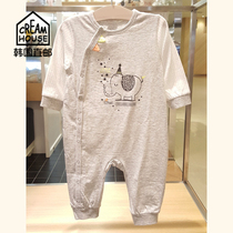 (CreamHouse) Korean cute baby elephant male and female baby gray long sleeve jersey