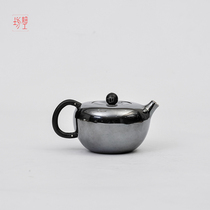 Japanese fine workshop silver pot 9999 sterling silver pot pure handmade household silver pot tea set cooking kettle