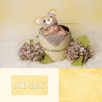 Chuangmei Xinsheng 100-day-old photography background yellow texture background soft rubber baby childrens background NB-286