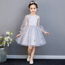 Girl dress spring 2020 new medium and large childrens clothing spring princess dress mesh sequins girl dress dress dress