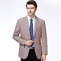 Mens casual suit jacket middle-aged Korean version of thin dad suit jacket single spring and autumn business formal wear