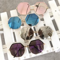 Sunglasses Women 2021 Korea Personality Retro Fashion Big Frame Glasses Display Slim Harbour Wind 100 Hitch Polygonal Sunglasses Tide
