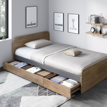 Single bed 1 2 meters 1 5 meters Small household simple modern economic storage Nordic style childrens bed small bed