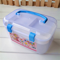  Small suitcase Jewelry storage box Cosmetics storage box Plastic finishing toolbox Mini medicine box