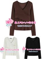 MJ TOPFEELING2021 Spring New Woman Sleeve T-shirt 521100015 Black White Deep Brown