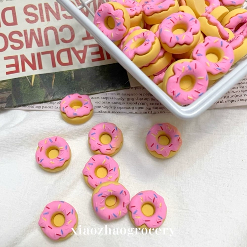 Матовый розовый кремовый пончик, чехол для телефона, туфли, декор, «сделай сам»