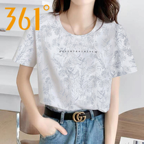 361 sports short sleeve T-shirt woman 2022 Summer new loose casual breathable half sleeve Official round collar 100 lap top