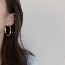 Korean temperament geometric twist ear ring female minimalist niche design earrings Net Red fashion personality round ear ornaments