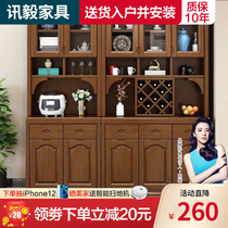 Chinese solid wood living room furniture sideboard tea cabinet partition cabinet manufacturers