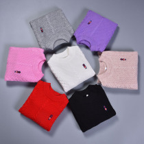 Childrens Cashmere Sweater Autumn and Winter Thick Boy Sweater Round Neck Pullover Girl Knitting Sweater Big Child base shirt Tide