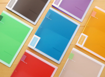 A4 B5 two-hole clip transparent matte color 2-hole binder O-type storage loose-leaf folder two or three holes 8CM