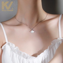 925 sterling silver necklace female senior sense niche design ginkgo leaf pendant temperament choker tide jewelry send girlfriend