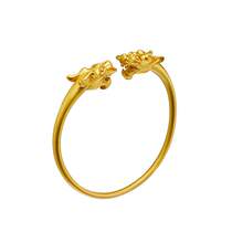Guanhe Museum Silver Gold-plated Dragon Bracelet Cultural Creative Gifts New Year Gift Collection Series