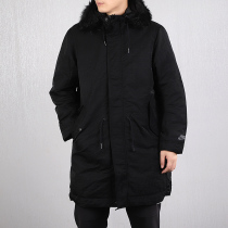 NIKE NIKE long men winter hooded fur collar Joker cotton jacket warm down jacket BV4752-355